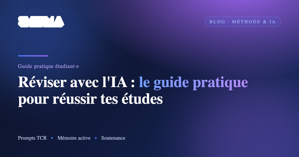 Réviser avec l'IA — guide pratique SAYNA pour réussir ses études avec Gemini